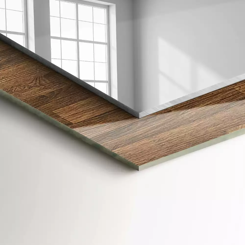 Obdélníkové dekorační zrcadlo Dřevěné panely