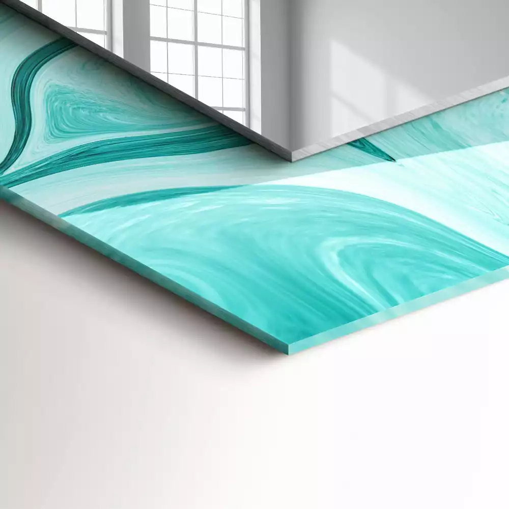 Obdélníkové dekorační zrcadlo Abstraktní mramorový vzor