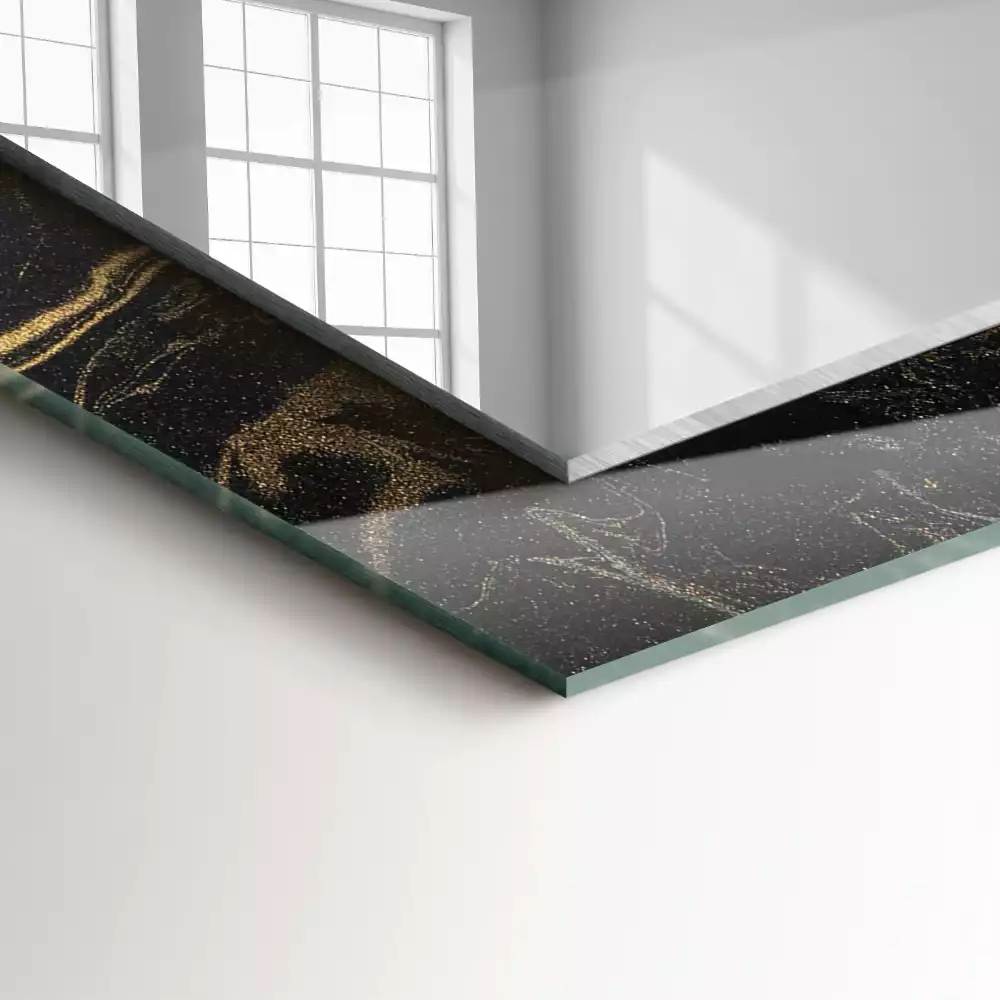 Obdélníkové dekorační zrcadlo Abstraktní mramorový vzor