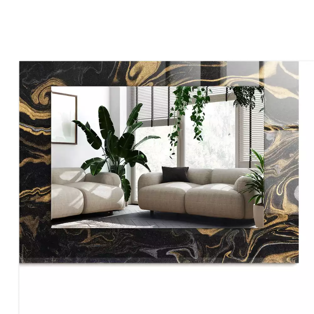 Obdélníkové dekorační zrcadlo Abstraktní mramorový vzor