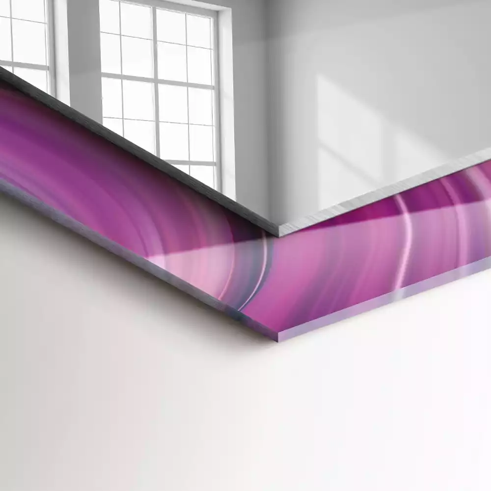 Obdélníkové dekorační zrcadlo Abstraktní barevné vlny