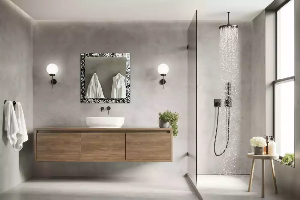 Obdélníkové dekorační zrcadlo Geometrický vzor