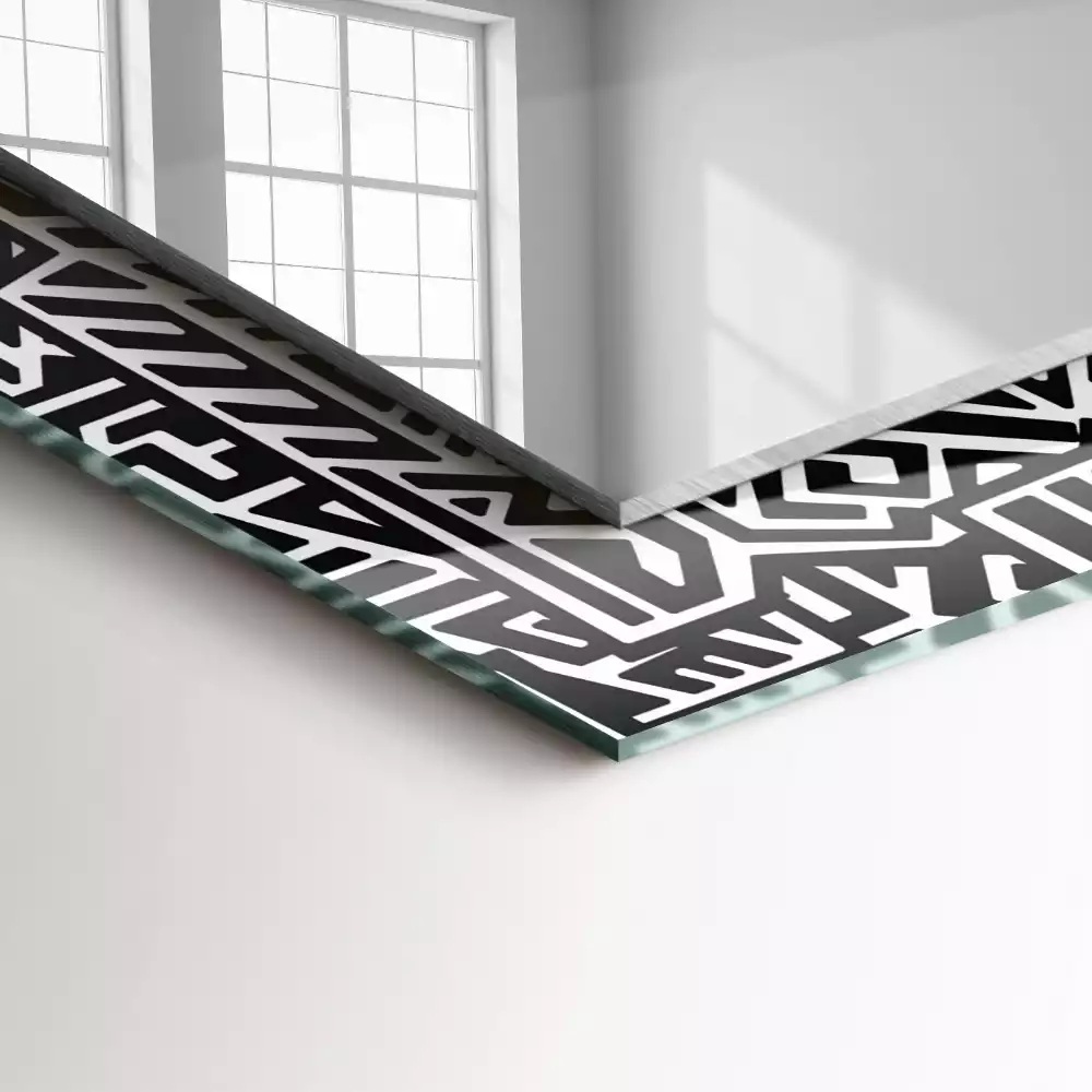 Obdélníkové dekorační zrcadlo Geometrický vzor