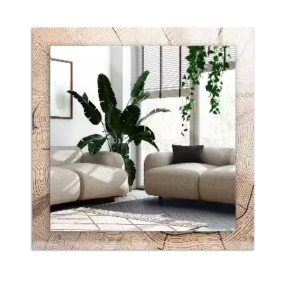 Obdélníkové dekorační zrcadlo Průřez kmenem stromu