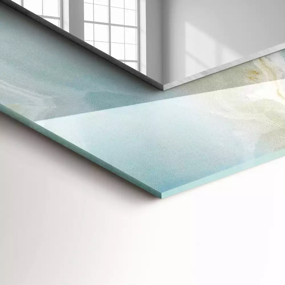 Obdélníkové dekorační zrcadlo Modrý onyxový mramor