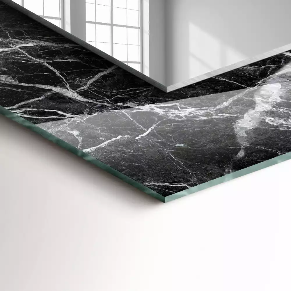 Obdélníkové dekorační zrcadlo Černý mramor