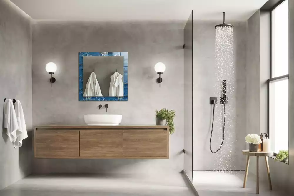 Obdélníkové dekorační zrcadlo Krajina stromů