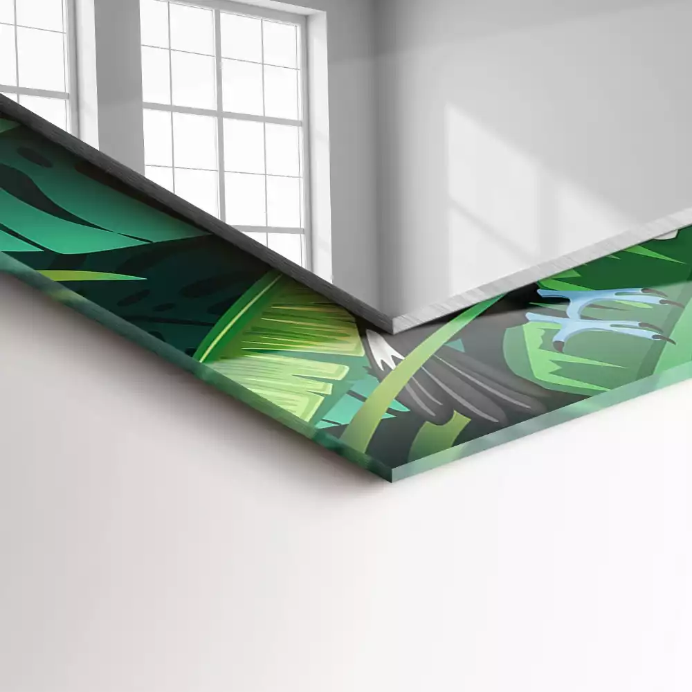 Obdélníkové dekorační zrcadlo Tukan opouští džungli