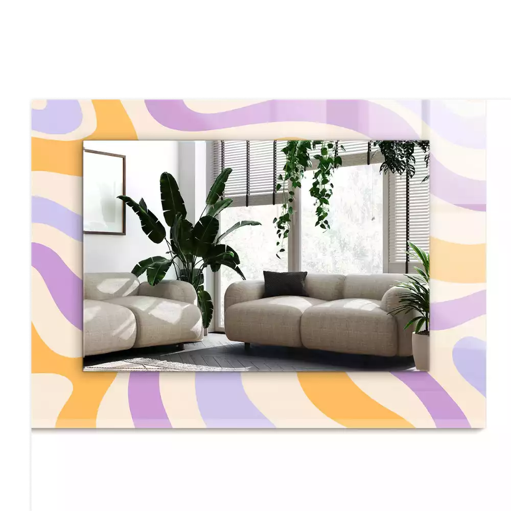 Obdélníkové dekorační zrcadlo Abstraktní barevné vzory