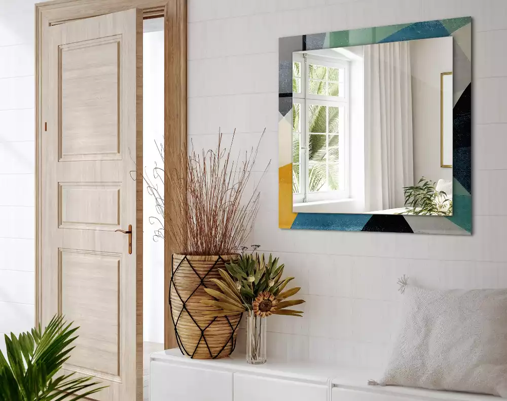 Obdélníkové dekorační zrcadlo Abstraktní barevné vzory