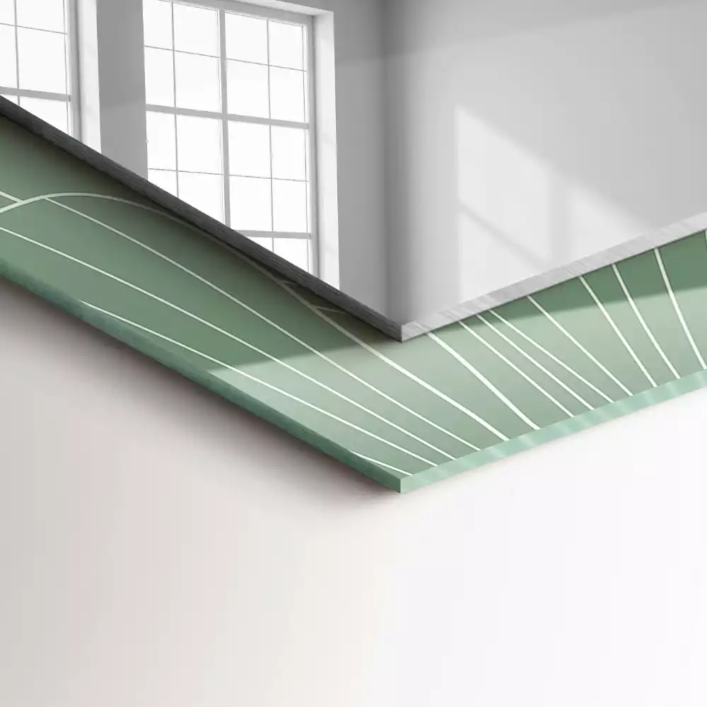 Obdélníkové dekorační zrcadlo Ginkgo listy