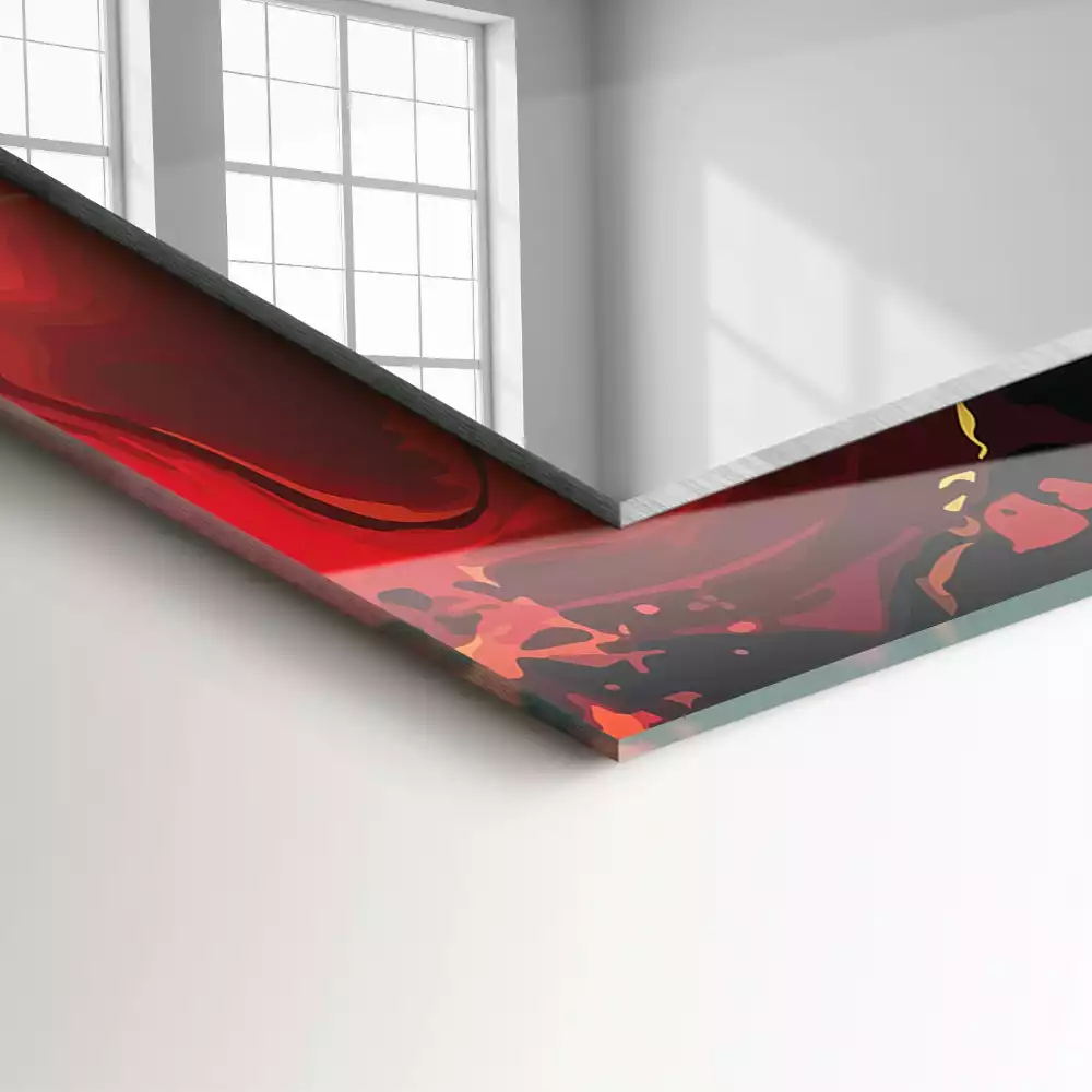 Obdélníkové dekorační zrcadlo Abstraktní láva