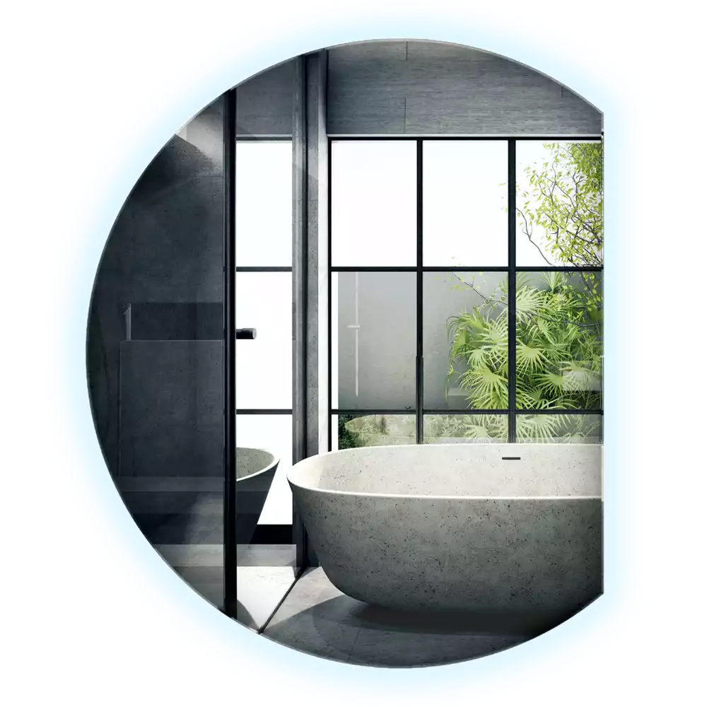 Kruhové zrcadlo ¾ poutavý s LED