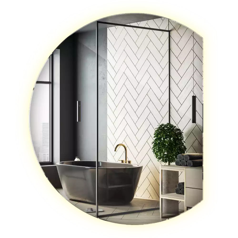 Kruhové zrcadlo ¾ poutavý s LED