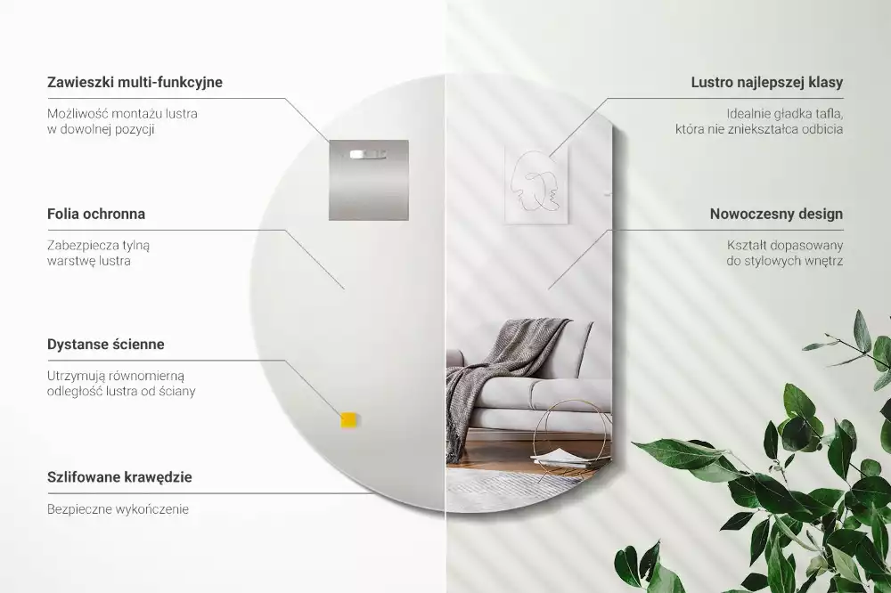 Zrcadlo se zkosenou stranou originální doplněk