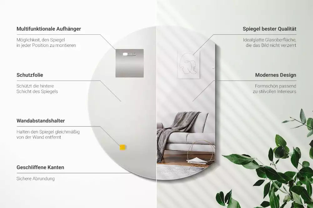 Zrcadlo se zkosenou stranou originální doplněk