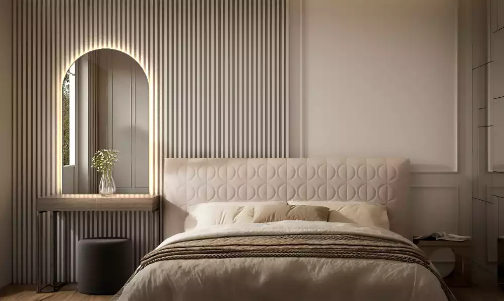 Obloukové zrcadlo s led podsvícením