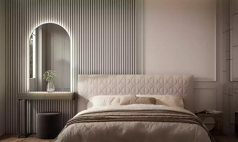 Obloukové zrcadlo s led podsvícením