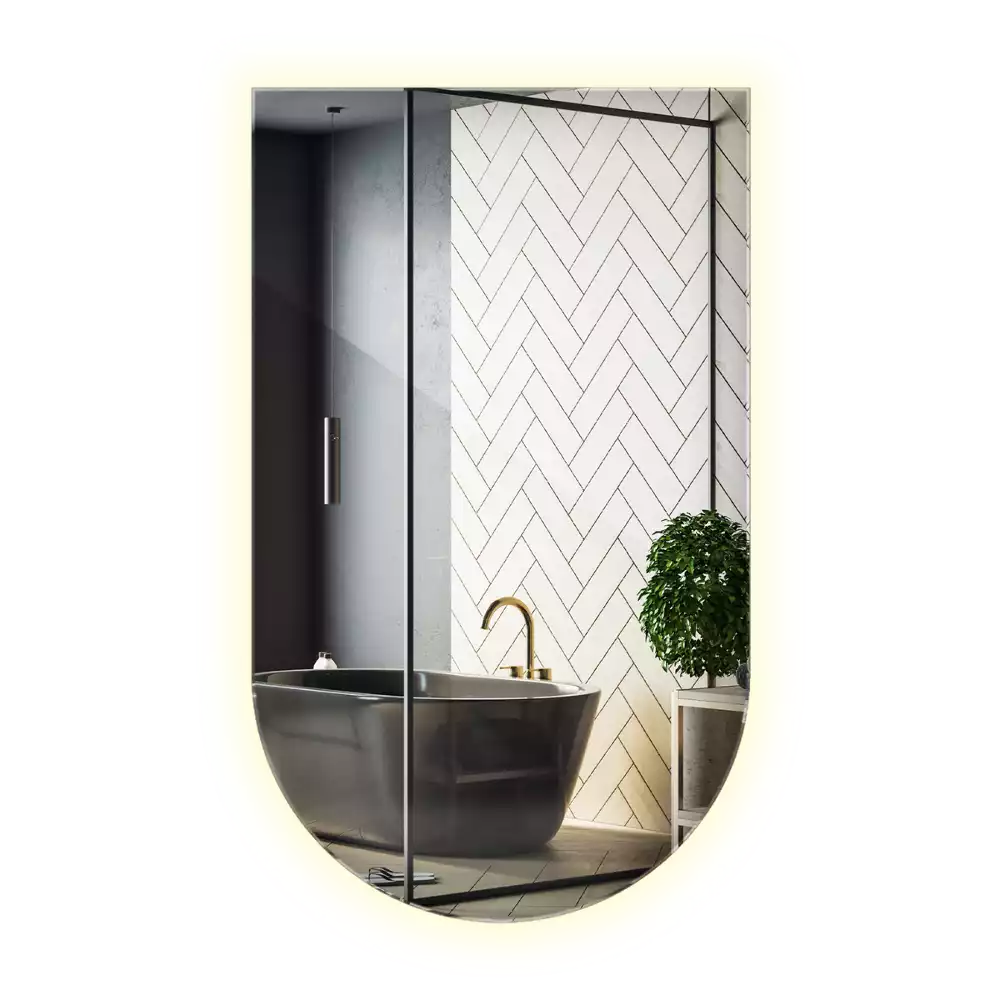 Obloukové zrcadlo s led podsvícením