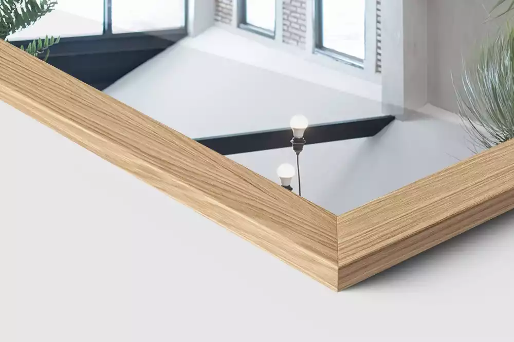 Stojící zrcadlo v dubovém rámu