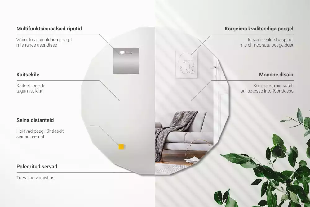 Geometrické zrcadlo originální design