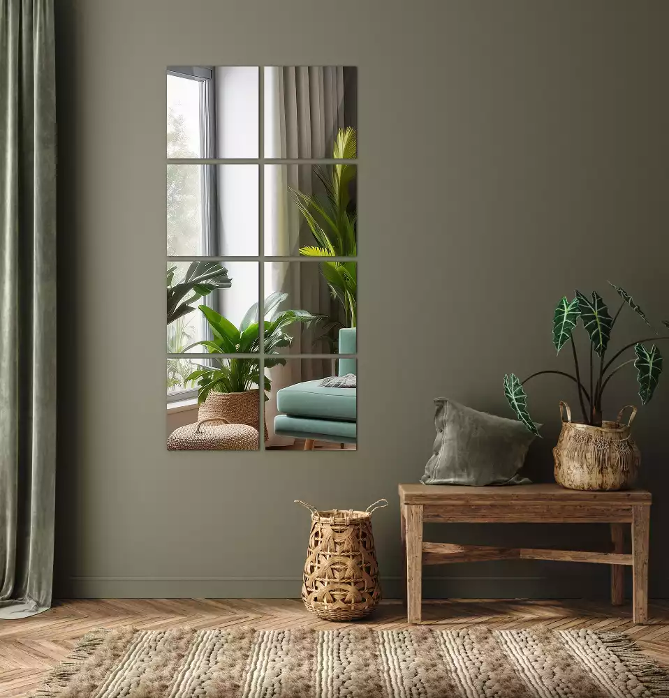 Zrcadlové dlaždice náměstí dekorativní