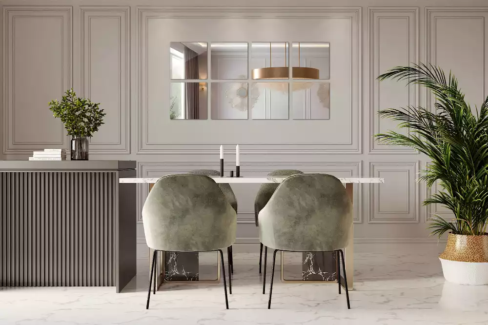 Zrcadlové dlaždice náměstí dekorativní