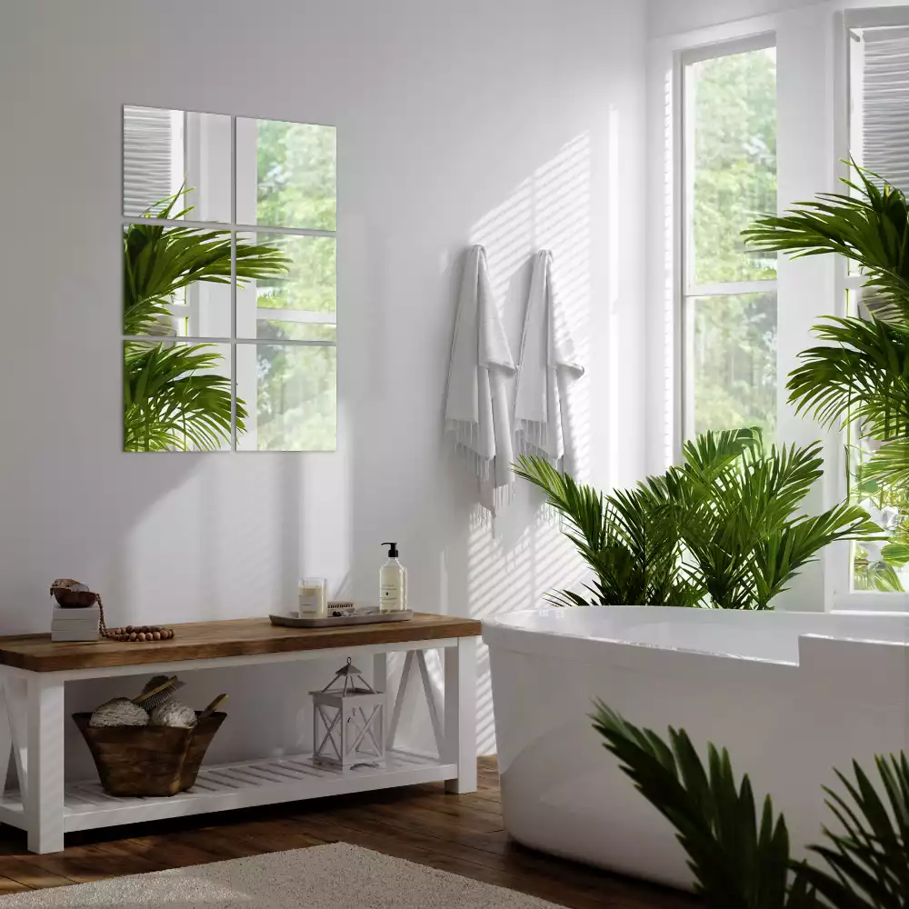 Zrcadlové dlaždice náměstí dekorativní