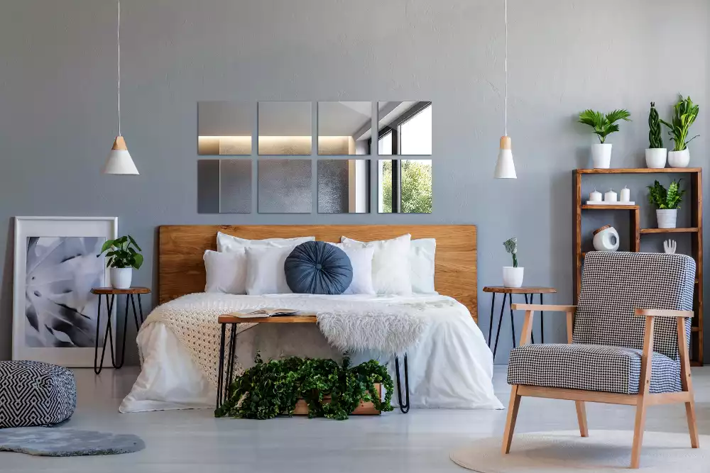 Zrcadlové dlaždice náměstí dekorativní