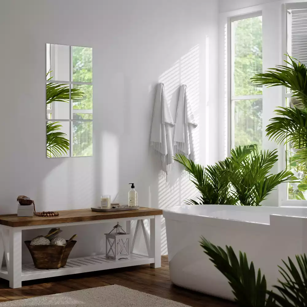 Zrcadlové obklady obdélníkový samolepící